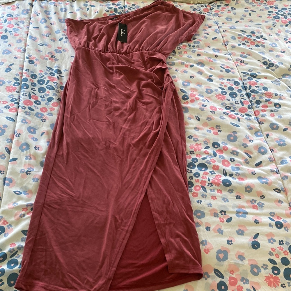 Lulus Rust Midi Dress